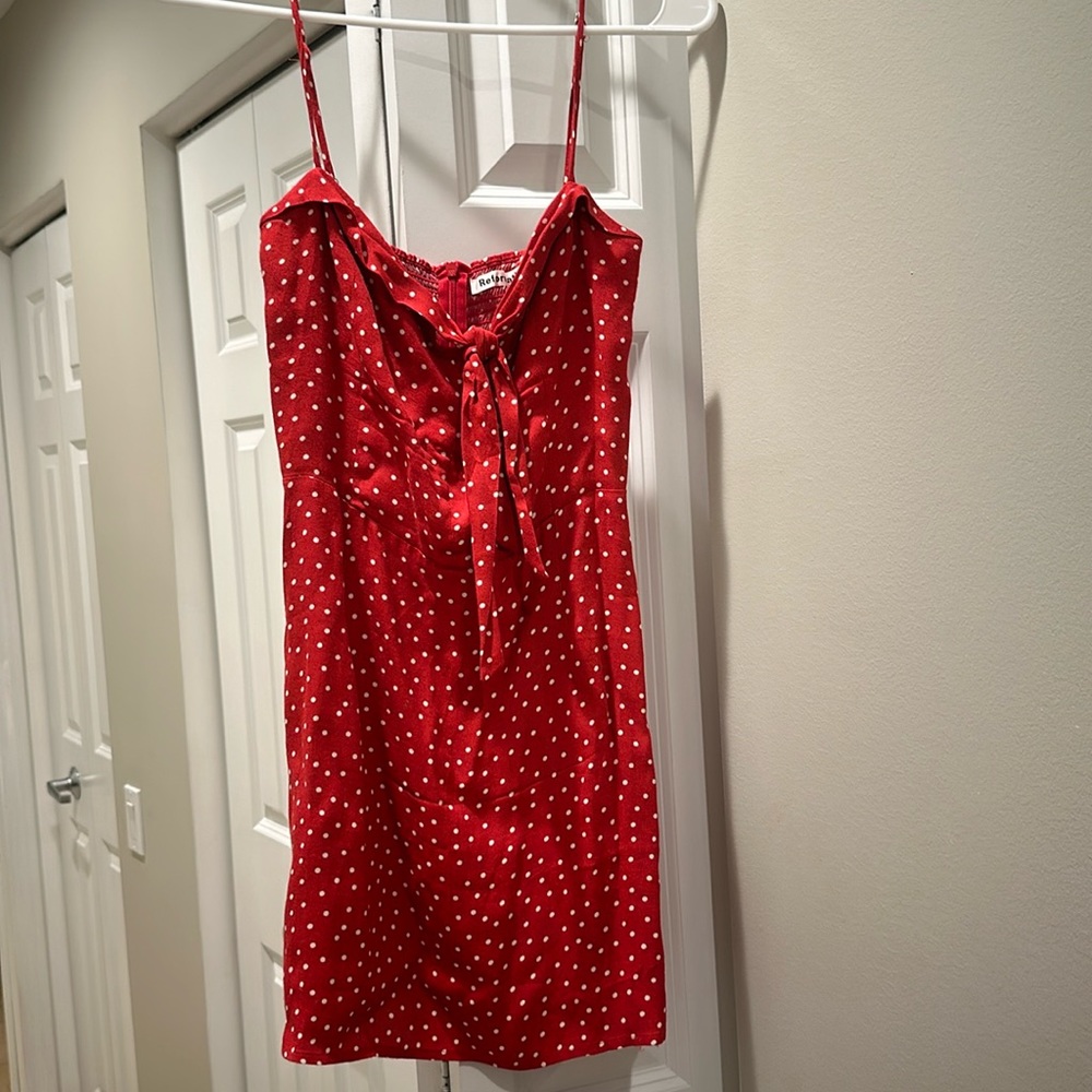 Reformation Red Polka Dot Dress